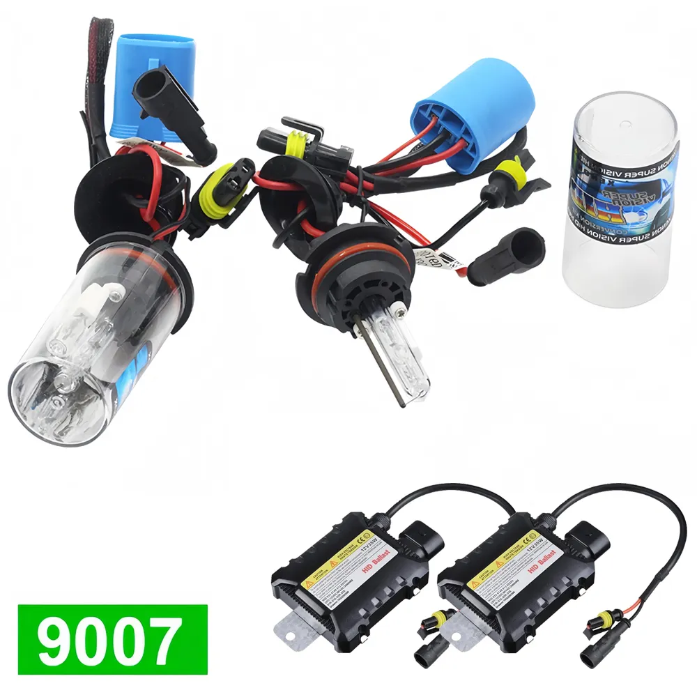 CAR XENON 9007 BIUB con 55W 55W DC Slim Digital Ballast universal Plug and Play para una fácil instalación 4300K 6000K 8000K 12000K Lámparas de reemplazo