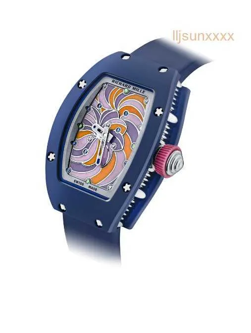 Holwatch Designer Luxury Watch Classic Sınırlı Edition RM07-03 Cupcake Hollow Otomatik Sargı Hareketi Renk Seramik Çerçeve Gem Yüzüğü