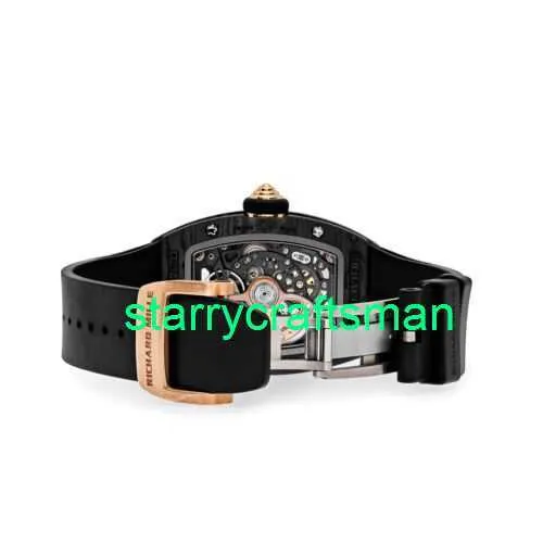 RM Luxury horloges Mechanische horloge-molens RM07-01 Rose Gold Carbon TPT Diamond Border STD5