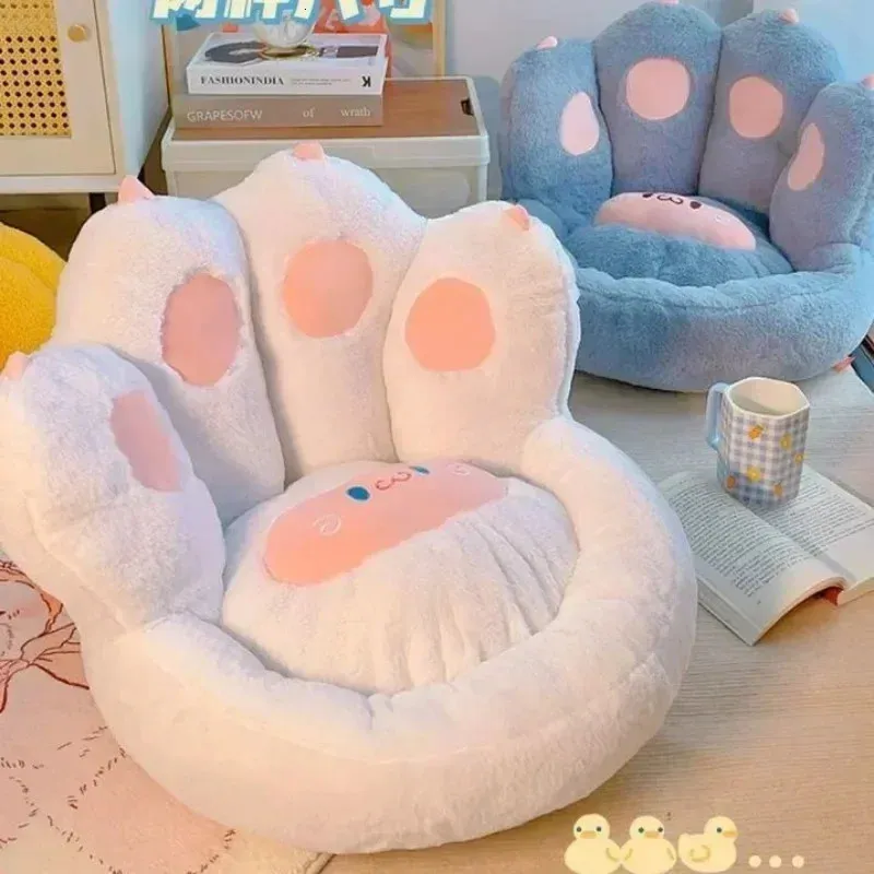 Hiver épais coussin de sol chaud mignon de la patte de chat mignon chambre chambre salon décoratif canapé chaise siège jet oreillers 240508