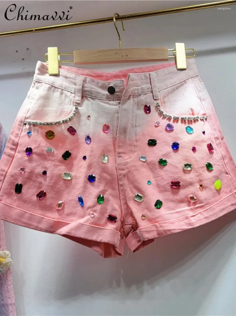 Jeans pour femmes shorts denim diamant européen femmes fashion d'été