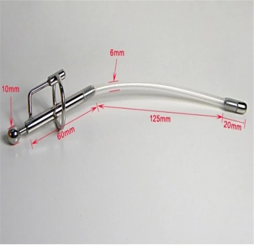 Urethral Sound Toy Peniscatheter Plug abnehmbarer Dual -Funktion Edelstahl -Stahl -Schnappring hinter dem männlichen Sound Dilator Sexprodukt 1408198