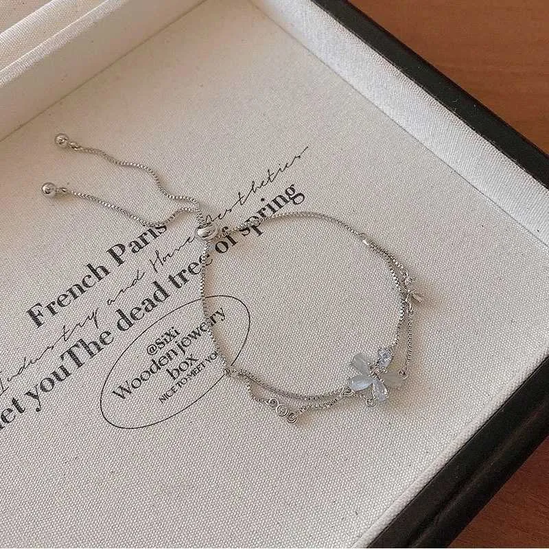 Bracciale a fiore in cristallo e zirconia per donna bracciale doppio_voghion.com