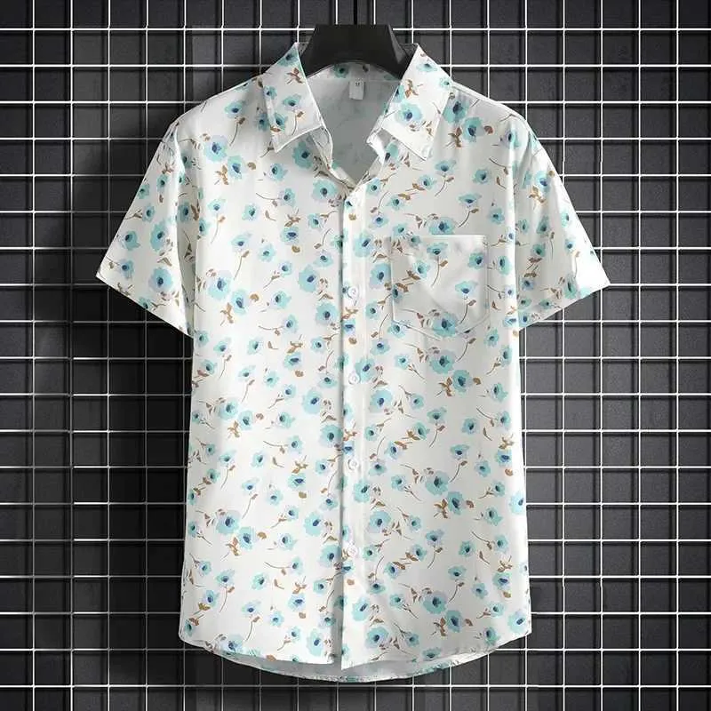 Chemises décontractées pour hommes Chemises imprimées à la tortue à la mode pour hommes - Slves courte plage hawaiian Polo Top Y240506