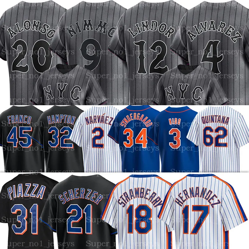 Francisco Lindor Mets 2024 City Connect Jersey Pete Alonso Kodai Senga Ny Francisco Alvarez Edwin Diaz Brandon Nimmo Starling Marte Jeff McNeil T