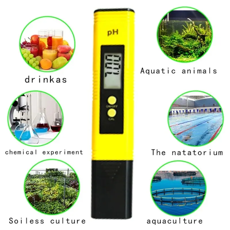 PH-meter 0,01 voor waterkwaliteitstester met 0-14 meetbereik 3 in 1 pH tester water pH-meter TDS EC temperatuurmeter