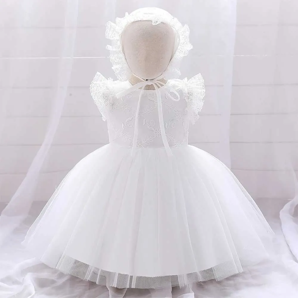 Robes de baptême pour bébés filles première robe de fête d'anniversaire blanc princesse de Noël Q240507