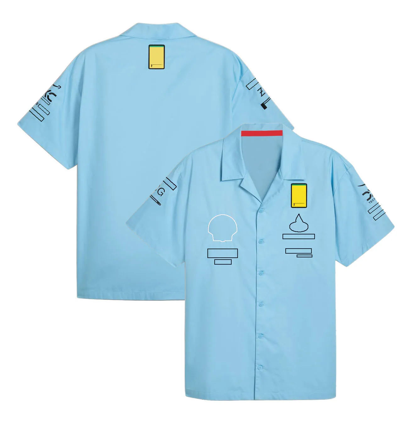 F1 2024 Equipe de camisa de mangas curtas Fórmula 1 Edição Especial Uniformes Oficial Camisetas homens Menas de trabalho Camisas pólo Tops de camisa azul de verão