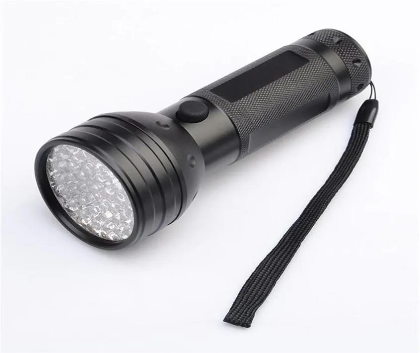 EPACKET 395NM 51LED UV Ultraviolet zaklampen LED Blacklight Torch Light Lighting Lamp Aluminium Shell268K240W3172911