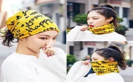 Unisex Beanie Hats Ski Snood Scarf Women hairband letter print cashemere Scarf femme Snood Neck Warmer riding Face Mask DHL2539751