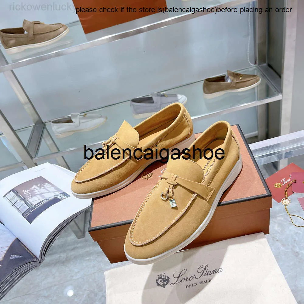 LP Loro Piano Designer Casual Suede Loafers Mens And Womens Suede ...