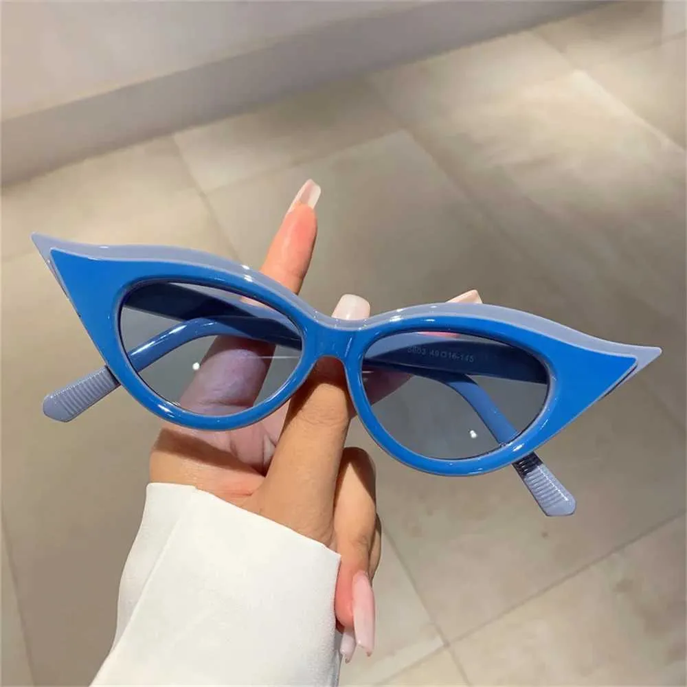 Lunettes de soleil 2024 Luxury Band Fashion Y2k Sexy Cat Eye Lunettes de soleil pour femmes Lunettes de soleil Snake Snake Gradient Ombe