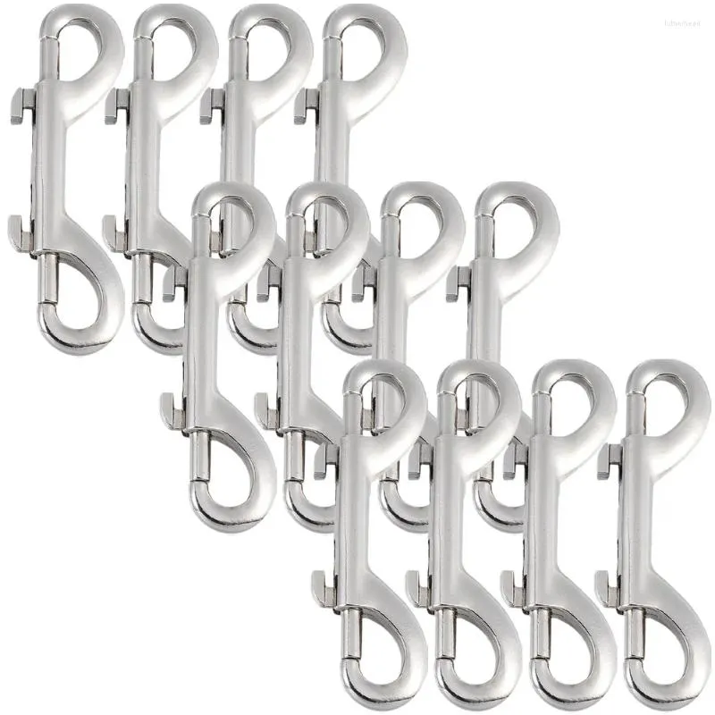 Collares para perros 12 PCS Doble Pets de metal Pets de metal Gancos de Lanyard Scop Camina de correa de correa Aleación de zinc Clips DIY ENCRETADO