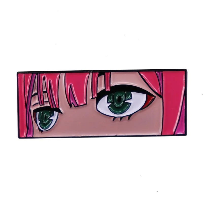 Darrière dans le Franxx 002 Eyes Brooch Partner Killer Anime Girl Zero Two Emor Tins Badge Jewelry