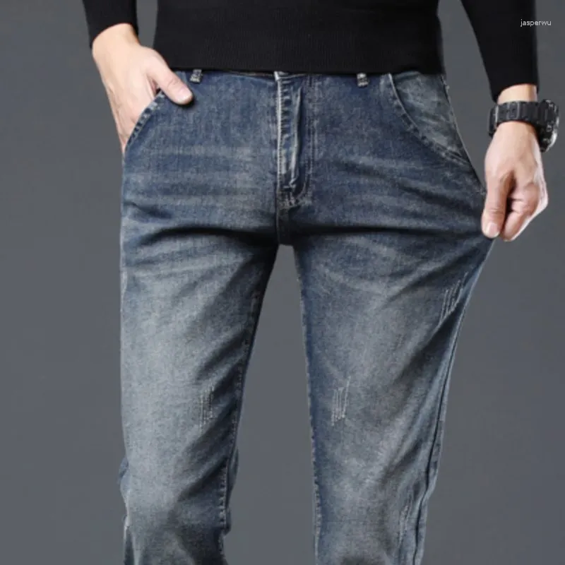 Herren Jeans All-Match-Männer Denim lässige Hochqualität Slim Male Hosen täglich klassische Teenager-Hosen Marke Dropship