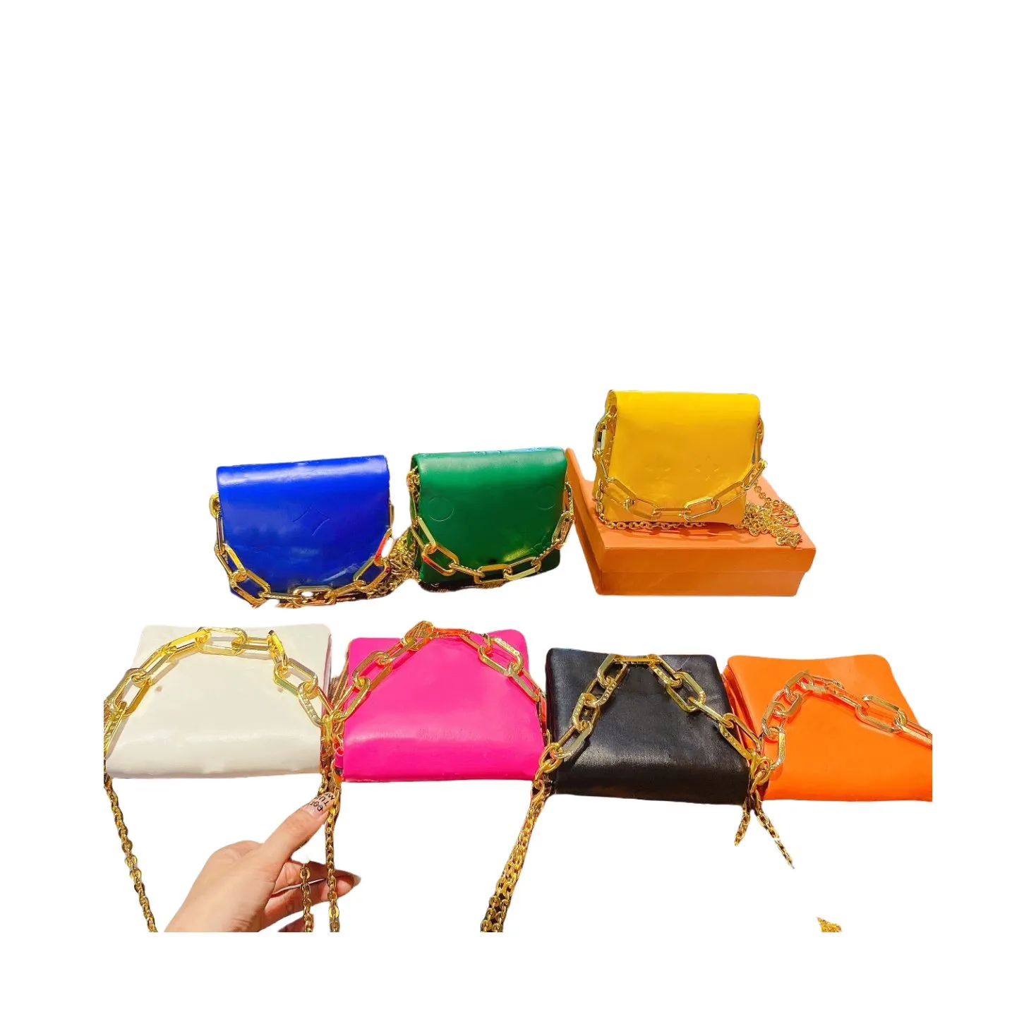 Kvinnors präglade kedjeväska stilar olika storlekar handväska lyxiga designers väskor pochette flera fickor mode messenger väska handväska cr