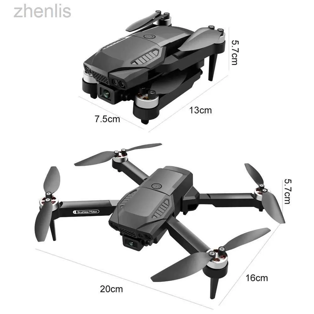 Drones Hot F198pro Drone Double appareil photo 1080p WiFi FPV Photographie aérienne haute définition grand angle sans pinceau D240509