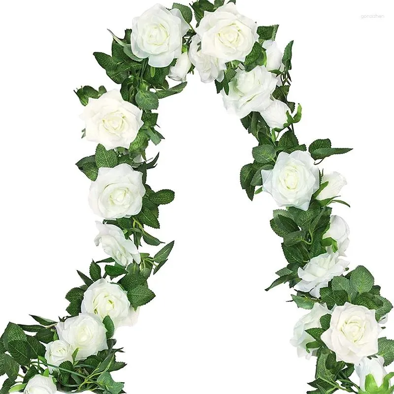 装飾的な花2ピース人工ローズガーランドシルクのアーチのためのパーティーの結婚式の装飾