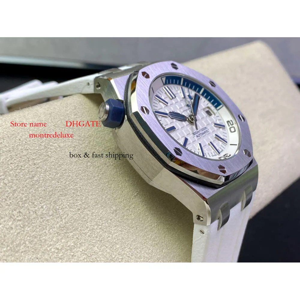 14,1mm Designers de marca Mechanical Superclone Watches Cerâmica de 42 mm 15710 Designer de vidro Top Caliber Men Wristwatches Mens AAAAA 15703 BF S 4630