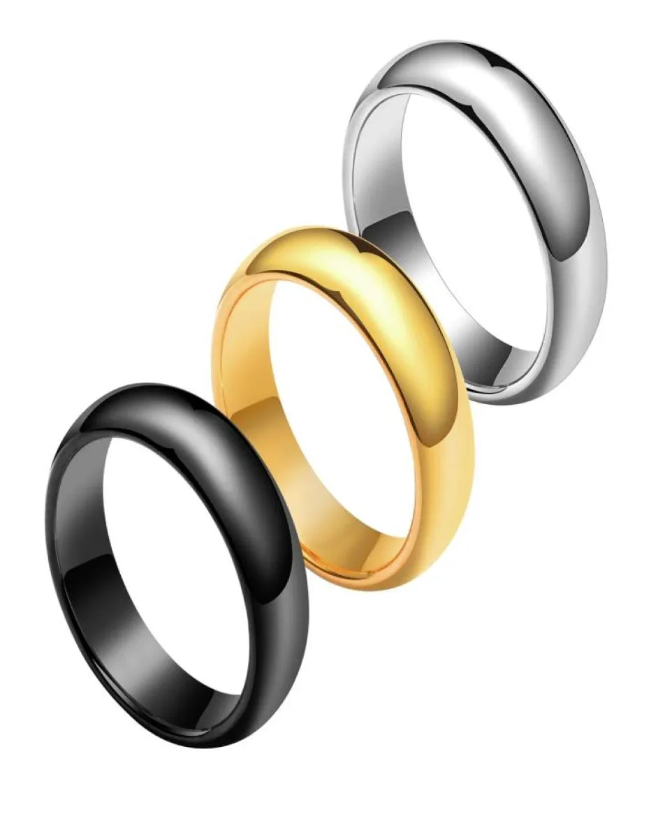 4 мм 6 мм вольфрамового кольца Dome Band US Size 412 Custom для мужчин Women Wedding3709085