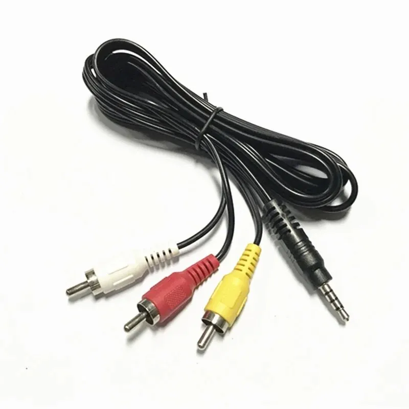 Audio y video masculino de 3.5 mm a 3 lotus 1 minuto 3 Salida de televisión por cable AV un minuto tres RCA amarillo blanco rojo tres colores