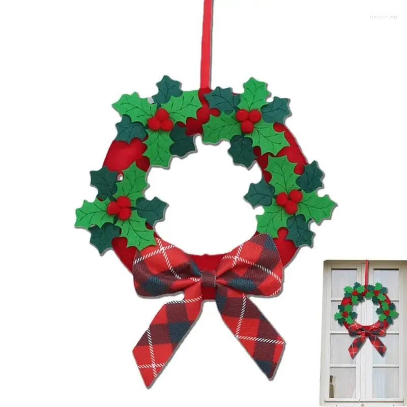 Fleurs décoratives couronne de Noël de 8 pouces décoration de décoration de décoration intérieure Créez une ambiance pour la bougie d'arbre de fenêtre