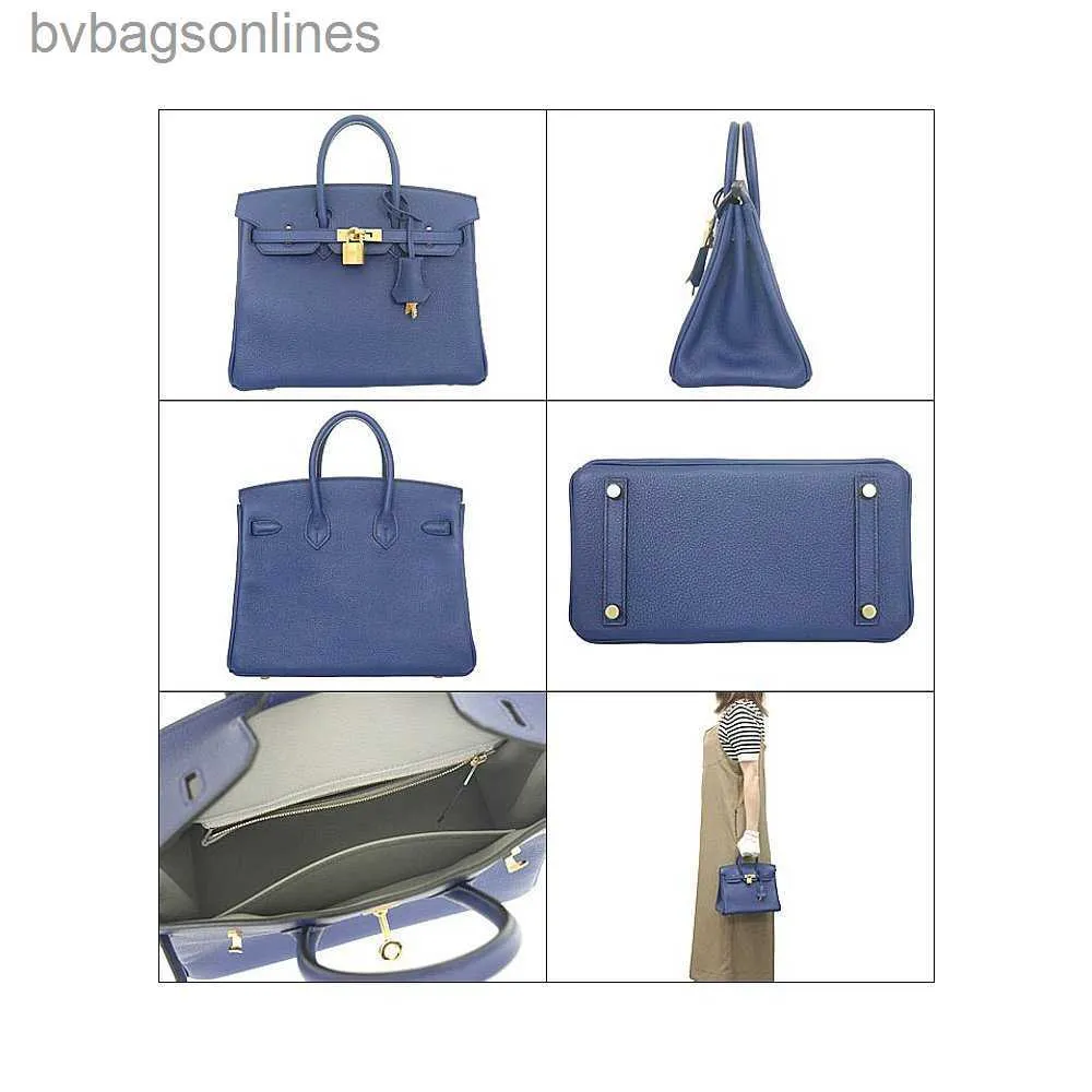 Оригинал 1: 1 HREMMMS DESTERMADE DESTER DESIGNER LUXURY BRAND BAGS для женщин Сумка Сумка синяя специальная сумка