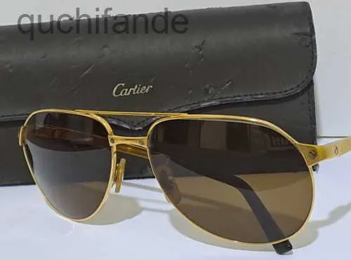 High Grade Carter 1: 1 Oryginalne okulary przeciwsłoneczne Kobiety Santos-Dumont Męskie Sunglassas Aviator France 56-16-135 mm z prawdziwym logo