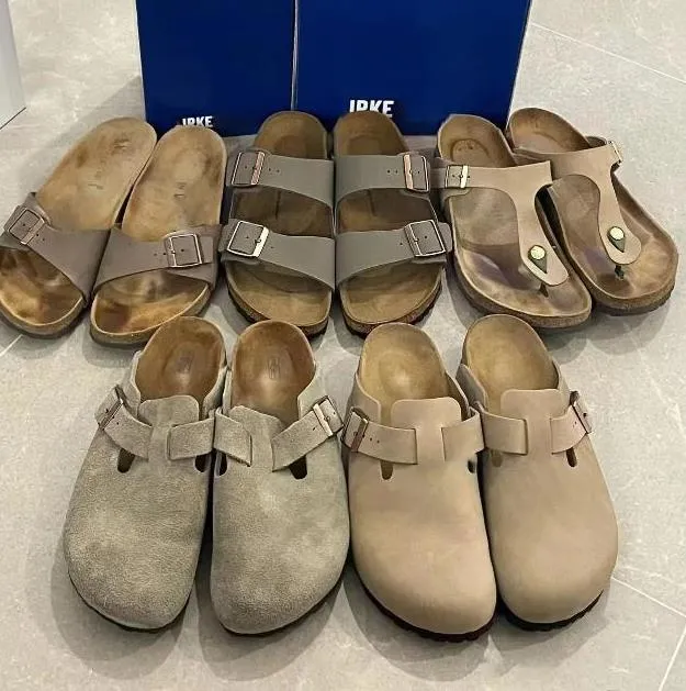 Kvinnors plattform Sandaler Designer Läder Suede Clogs Flat Casual Shoe Sliders Mens Fur Indoor Sandale Rubber Slide Bostons Summer Slipper Mule Greenwig Seventy