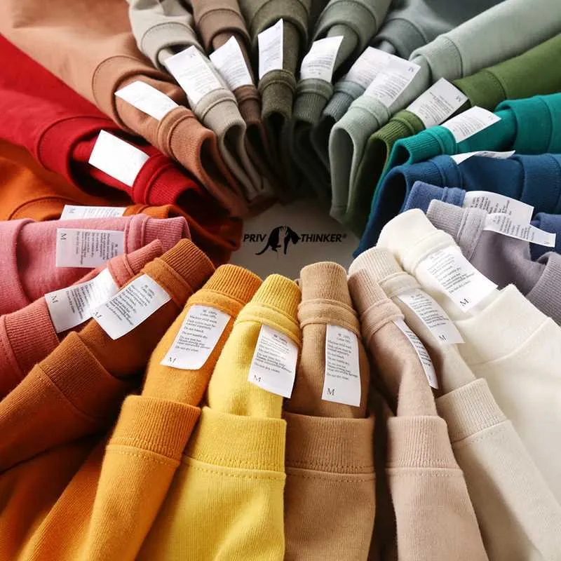 Herren T-Shirts Privatinker Y2K Festkörper-Farb-T-Shirt Herren KOREAN CLASSIERT HOSHALTE 2023 Sommer Basis-Baumwollmarke Top TS UNISEX H240508