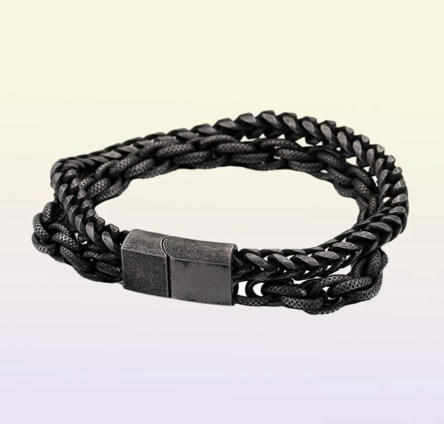 Bracelet à la chaîne lourde de 10 pouces Bracelet masculin en acier inoxydable 039
