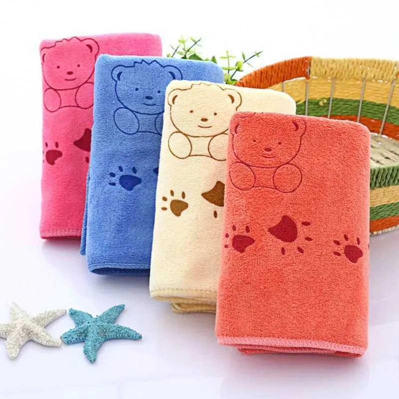 Serviettes robes mignon baby dessin animé animal coeur imprimé serviette absorbant sèche sèche de secours pour enfants