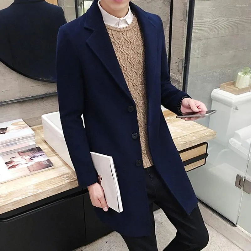 Men s Jackets Men Slim Winter Coat Lapel Collar Long Sleeve Padded Leather Jacket Vintage Thicken Sheepskin