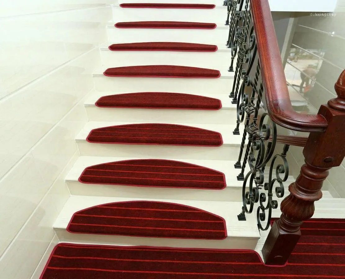 Tapijten moderne strepen trappen mat lijm tapijt trap loopt looptjes niet -slip trap kleedklepbescherming 15 stcs17727250