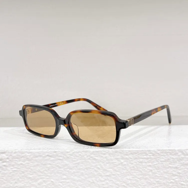 Kleine Rechteck -Sonnenbrille Havanna Orangenlinsen 11Zs Frauen Designer Sonnenbrille Top -Qualität Sommer Sonnenbrillen Sonnenbrille Modetöne UV400 Eyewear
