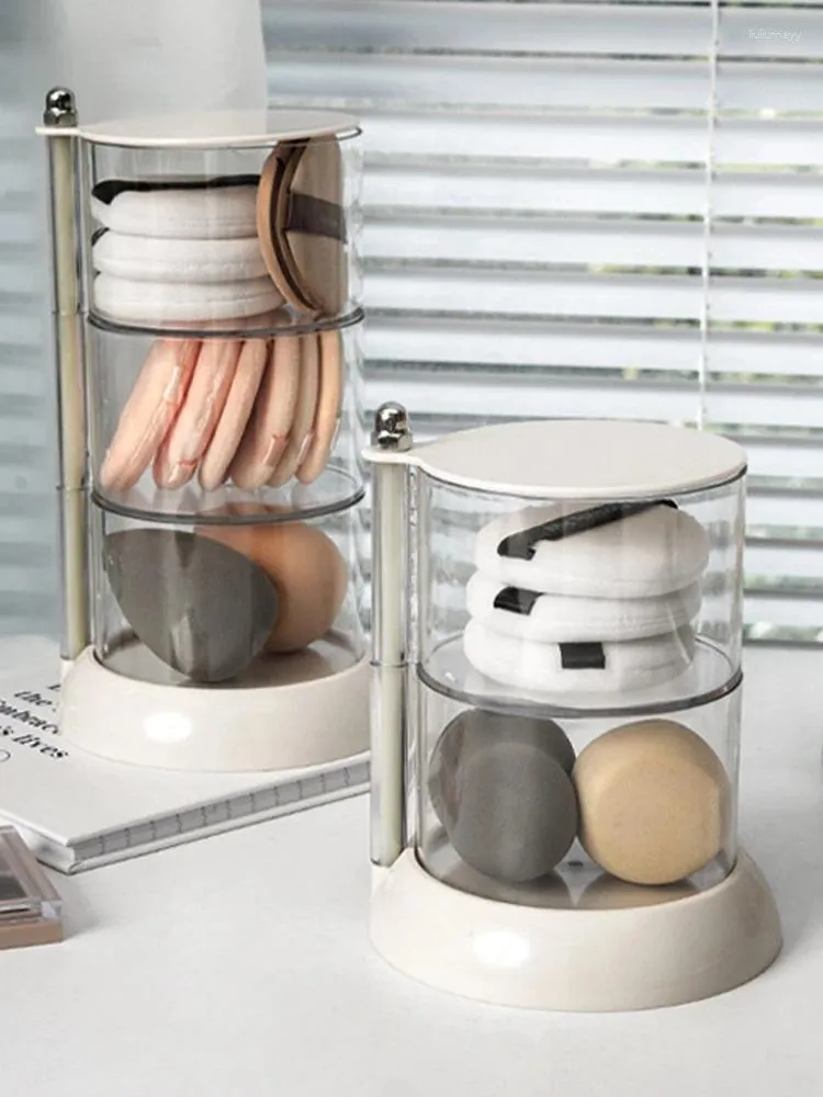 Ящики для хранения 360-градусная вращающаяся прозрачная ювелирная коробка кольцевые серьги для волос