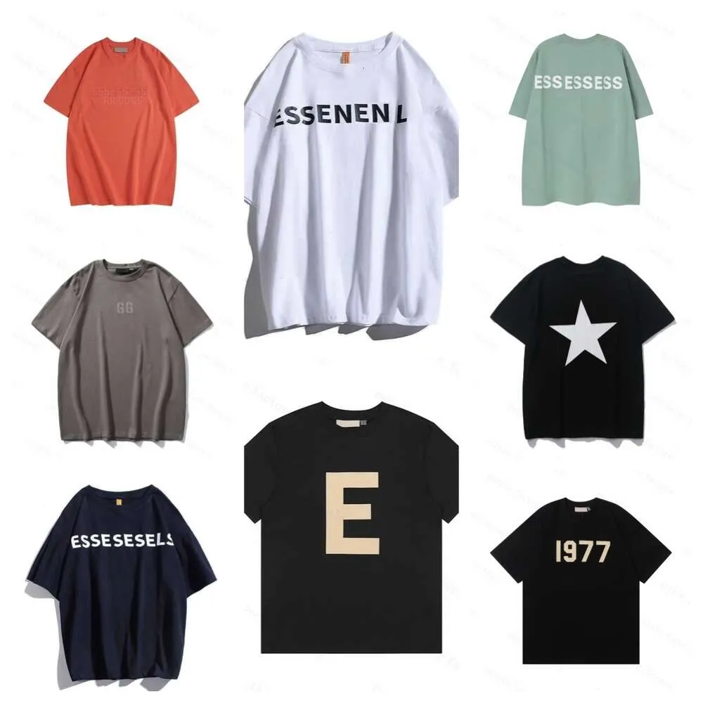 Designer mens T Shirt ESS FG tees 1977 brand essen shirt tials T Shirt Casual comfortable breathable half sleeve top fashion women shorts Cool Shorts Sleeve Clothes nm