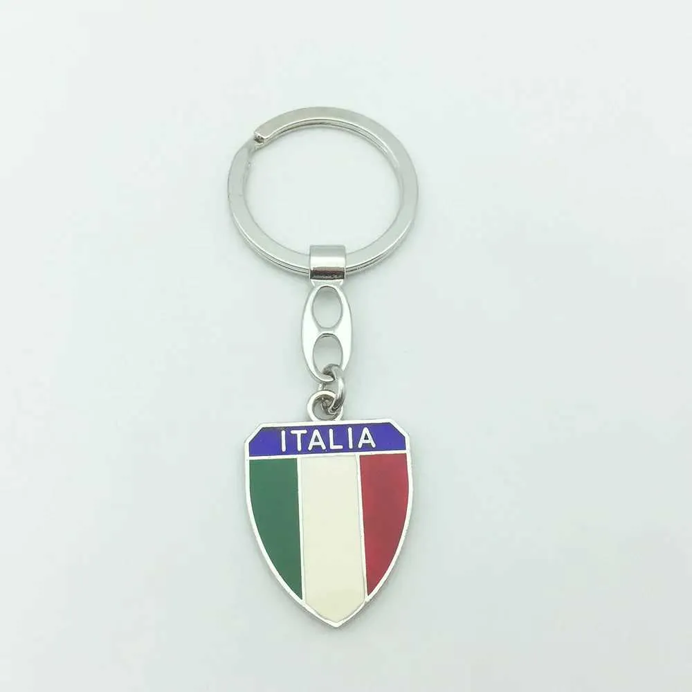 Keychains Lanyards Holiday Travel Souvenir Medal Keychain Italian Metal Alloy Letter Award Keyring Flower Keychain Premium Gift J240509