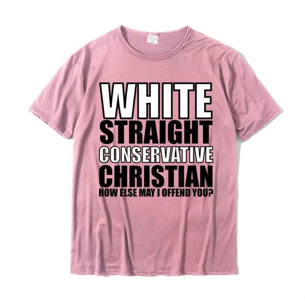 Prevailing Mens Top T-shirts O-Neck Short Sleeve Pure Cotton Gift Tees Family T Shirts Drop Shipping White Straight Conservative Christian Offensive Funny Shirt__26338 pink