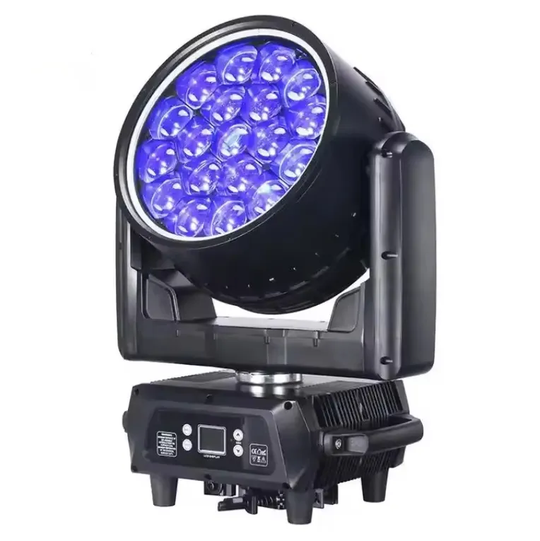 IP65 Waterdichte LED Moving Head Wash Beam Light RGBW 19*40W met LED -ring DJ Wash Stage Lighting voor Stage Live Performance Concert Dance Parties Club.