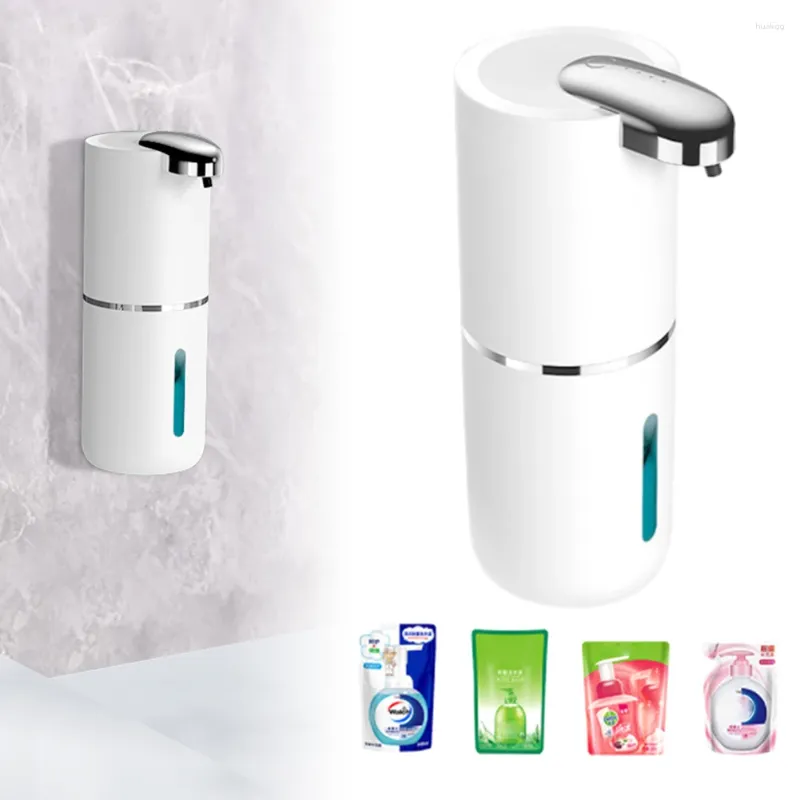 Flytande tvåldispenser 380 ml elektrisk sanitizer ipx5 vattentät beröringslöst skum USB laddning 4 växlar för badrumskök