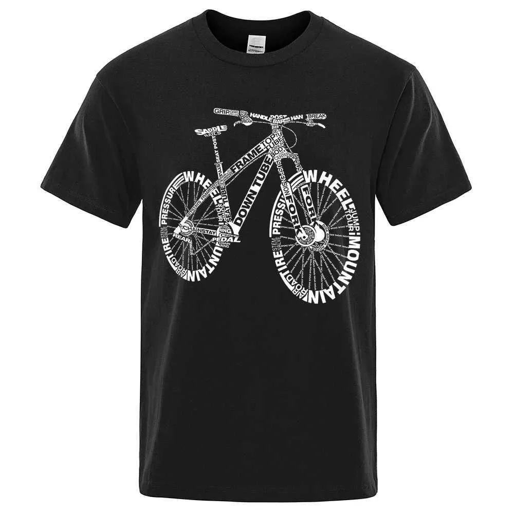 T-shirt maschile scommettono in mountain bike per la mountain bici divertenti uomini estivi respiro brotola seve sciolto vestiti a t vintage oversize unisex h240508