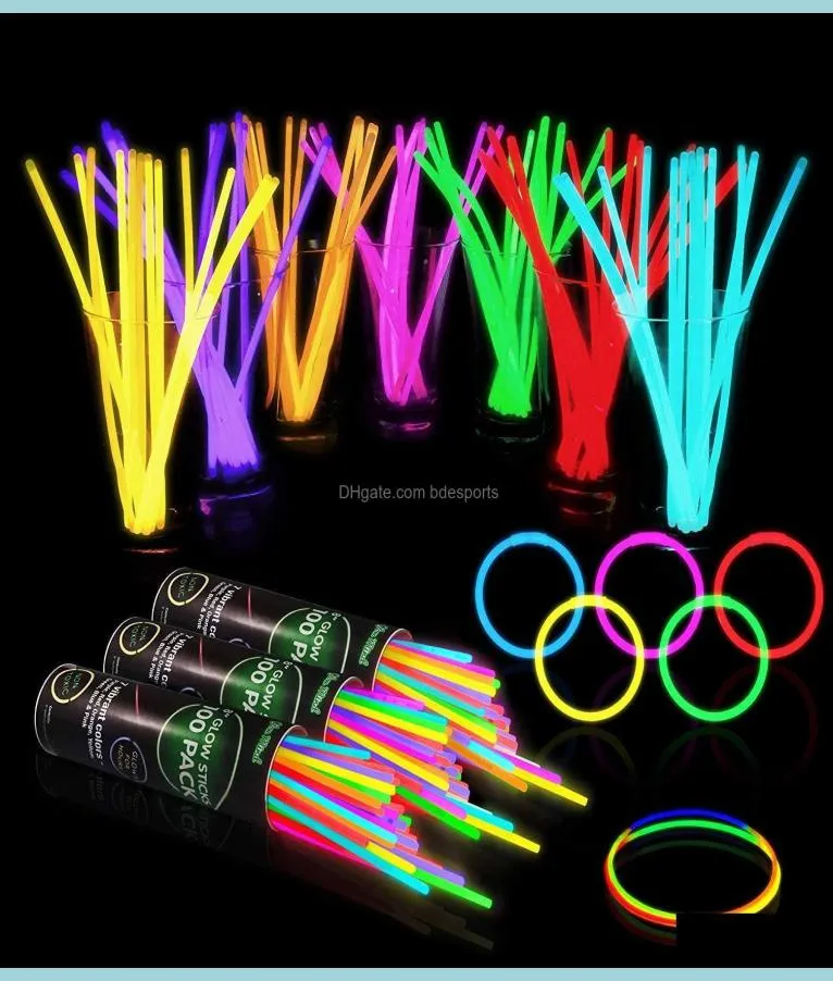 Other Event Party Supplies Festive Home Garden Glow Sticks Bk In The Dark Fun Pack With 8 Glowsticks And Connectors For Bracelet5486187