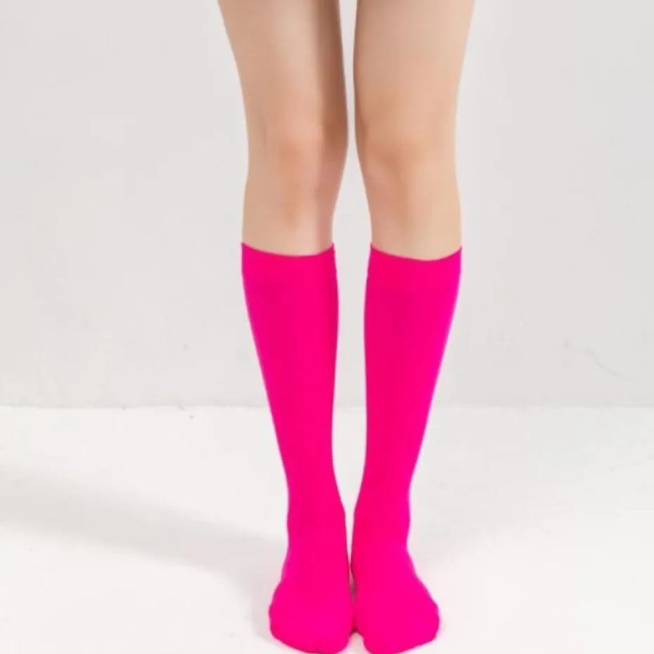 Candy Color Socks Sexy bielizna elastyczność nylonowa pończoch kolan Velet Long Ladies Silk Stockings8674952