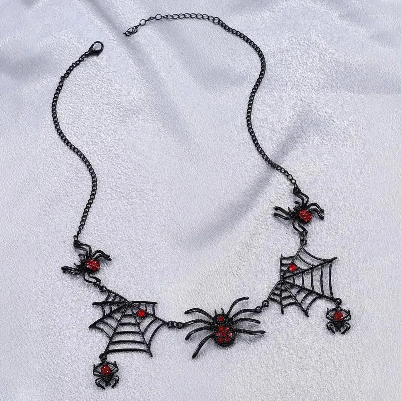 Colliers pendants mode gothique gothique exagéré collier web collier de personnalité féminine décorations halloween cadeau