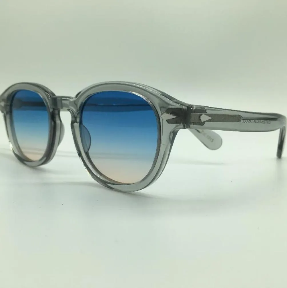 Speike anpassade mode Lemtosh Johnny Depp Style Solglasögon Högkvalitativ vintage runda solglasögon Bluebrown -linser solglasögon3089178