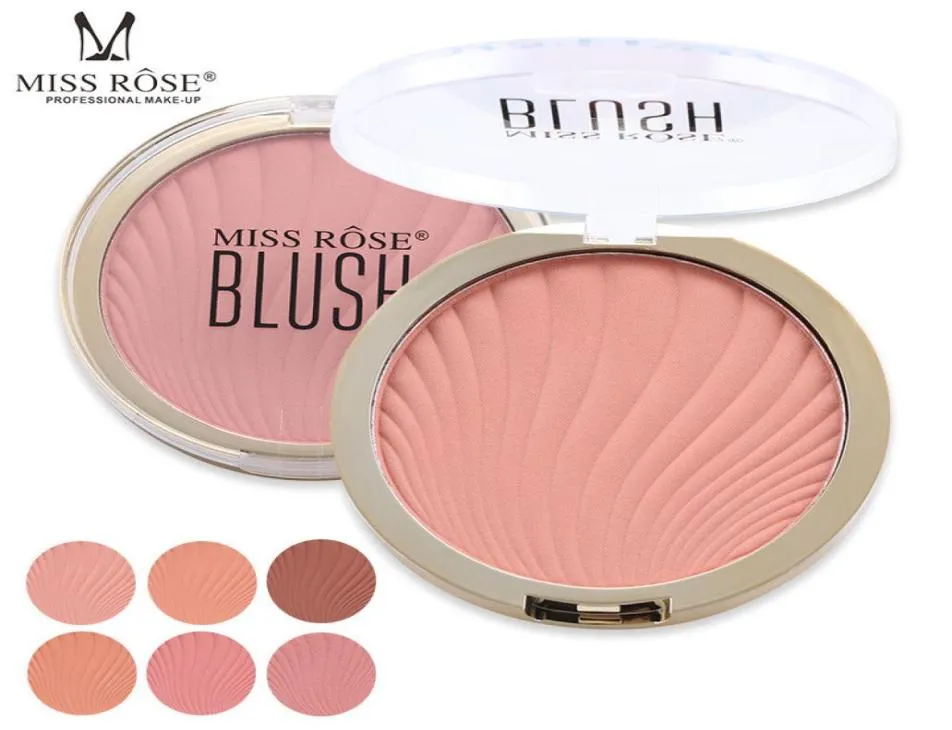 Miss Rose Professional 6 couleurs Blush Contour Palette Shadow Palette PEACH FACE MINEL PIGHER PIGHER BUSHER BLOSH7463902