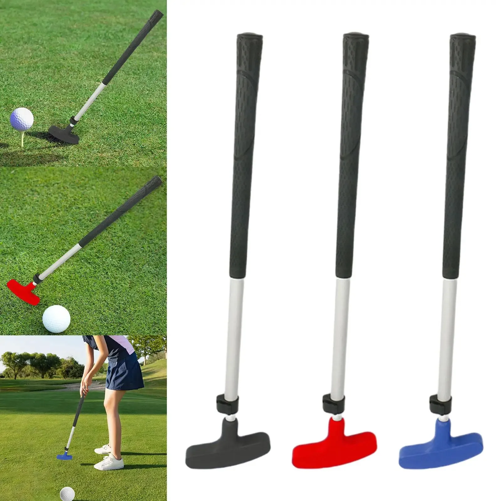 Golf Putter Golf Putting Club Portable Lightweight Aluminum Alloy Nonslip Grip Golf Putting Practice Tool Two Way Golf Putter