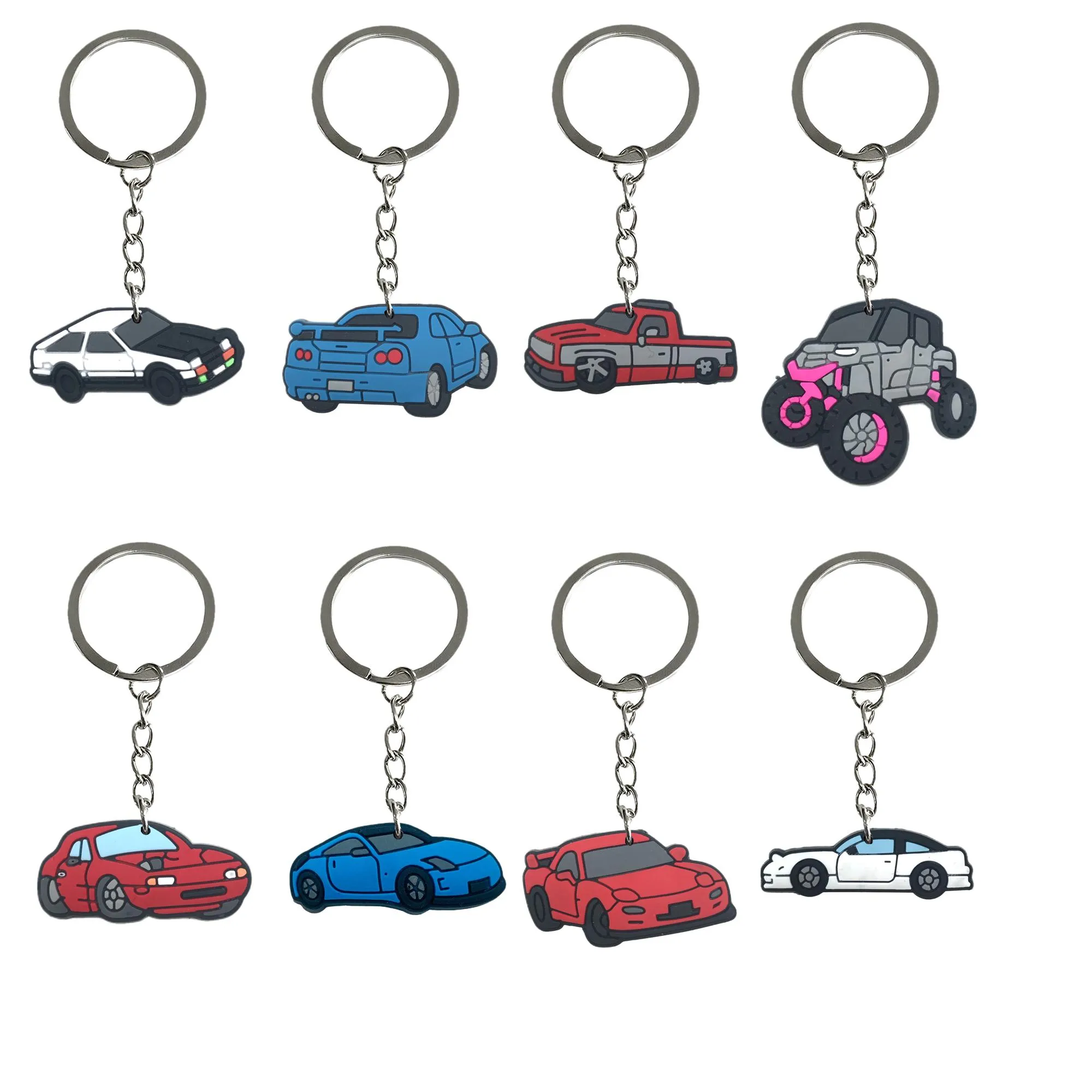 Keychains Lanyards Collection de voiture Keychain pour les enfants Favors Favors Colorf Characon avec bracelet Girls Keyring SCOLOG SCHOOL OT8WK