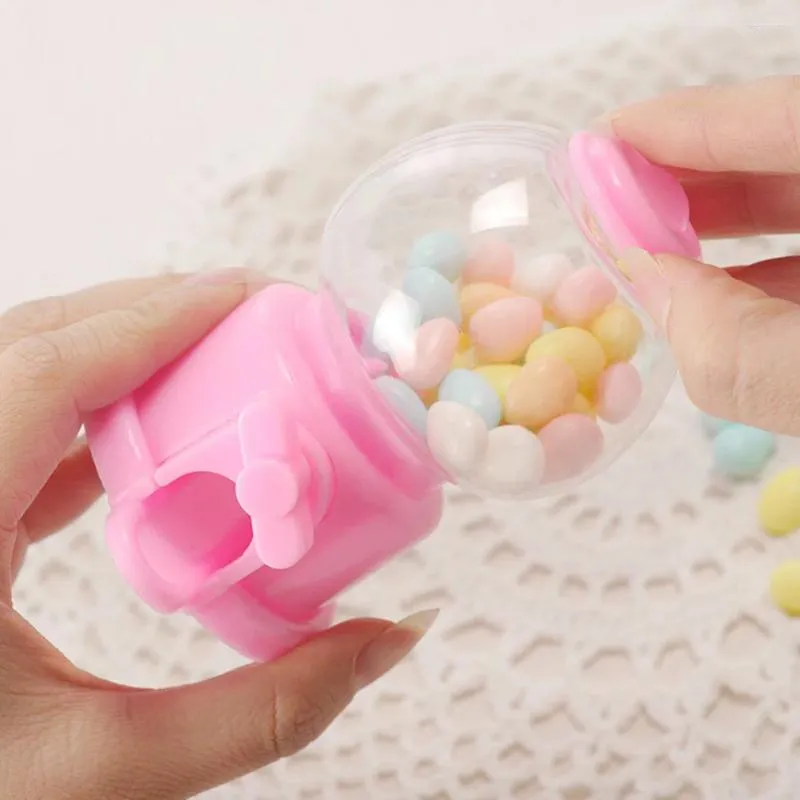 Bouteilles de rangement 6pcs Créative Setratch Machines Plastic Mini Candy Rotatif Children Toys (rose)